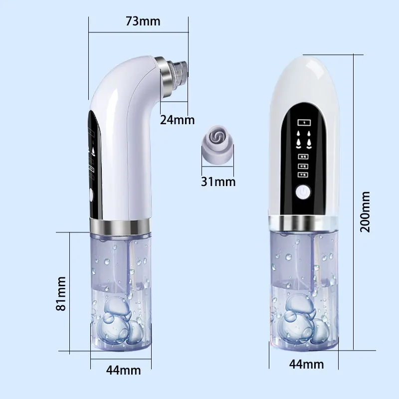 

2021 hot selling vacuum blackhead nose remover skin waterproof blackhead remover vacuum, White