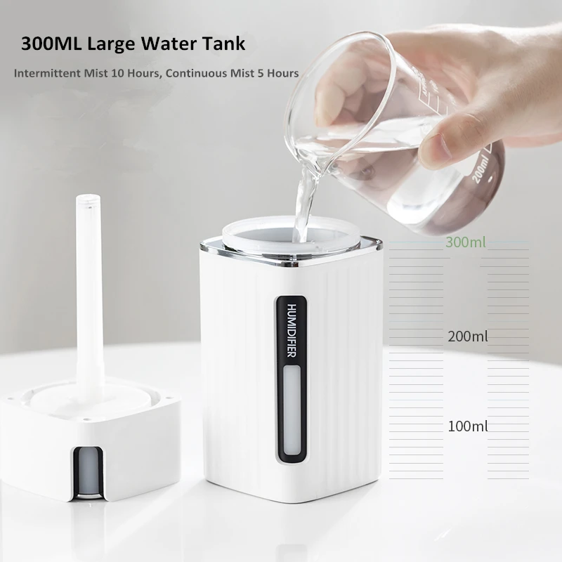 
Portable Air Humidifier 300ML Advantage Ultrasonic Car USB Aroma Essential Oil Diffuser Color LED Lamp Humidificador Mist Maker 