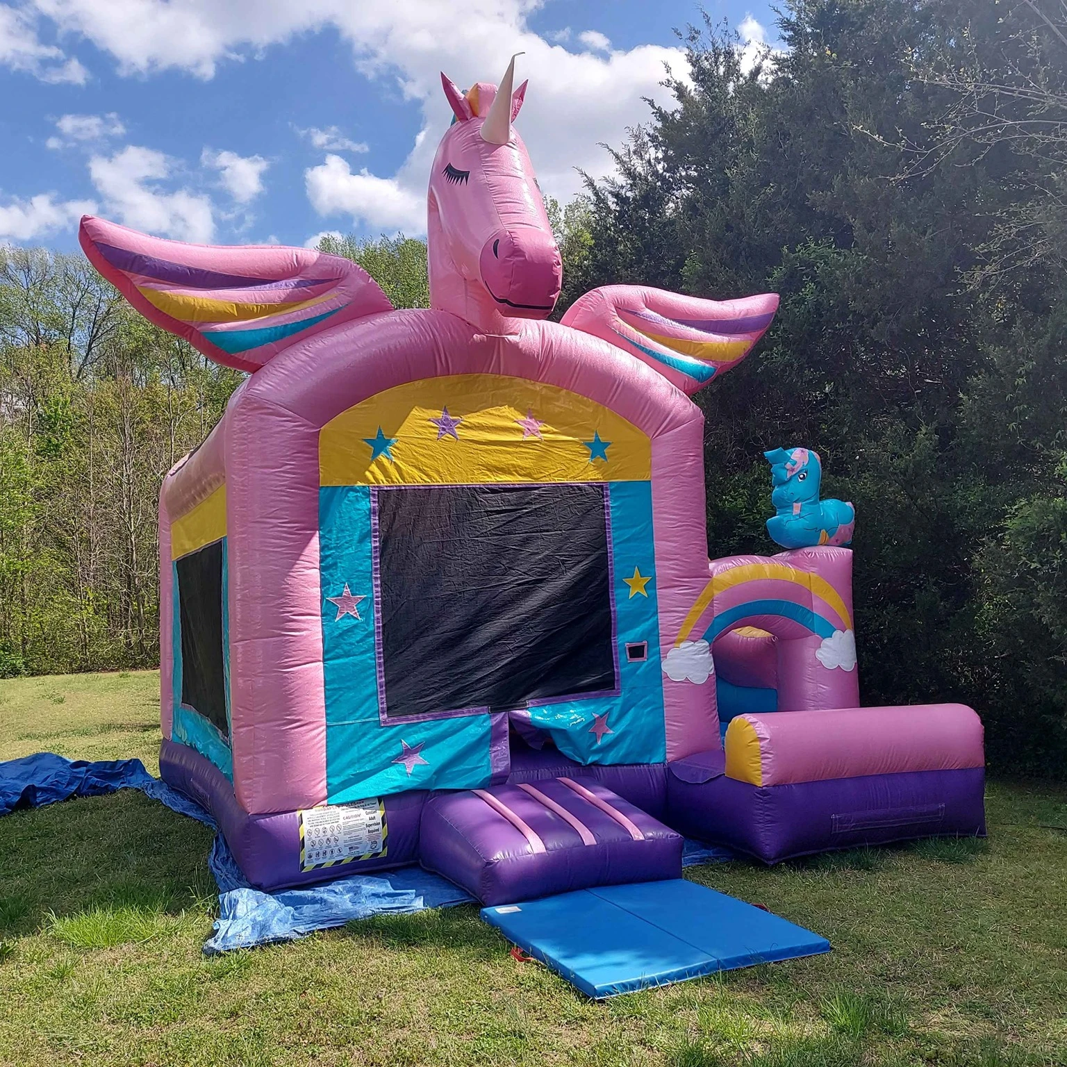 

kids jumping bouncer party inflatable castle combo bouncy house inflatables unicorn combo, Customized
