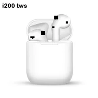 

Original i200 tws bluetooth earphone smart sensor Tap control earbuds with wireless charging function as i500 tws