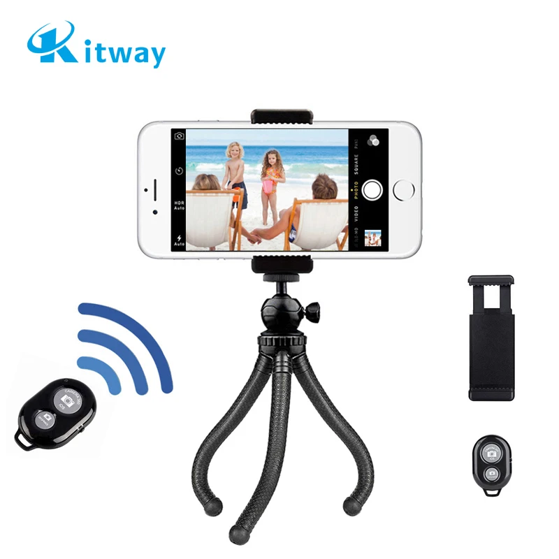 

mini tripod mobile phones selfie stick phone monopod selfie stick tripod for phone iphone smartphone, Black