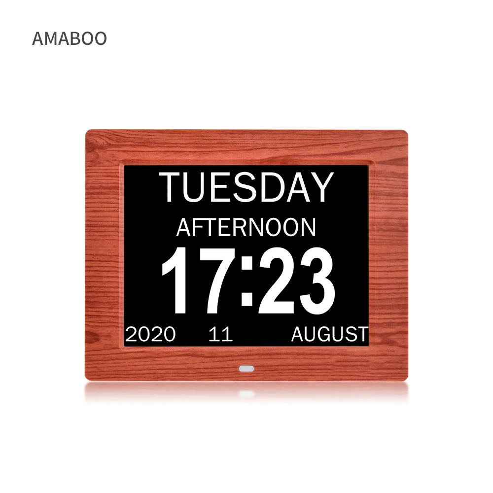 

New Fridge Magnet Lcd Projection Alarm Rotation Thermomter With Temperature And Analogue/ Switch 8002 Digital Wooden Table Clock, Black/white/wooden/drawing