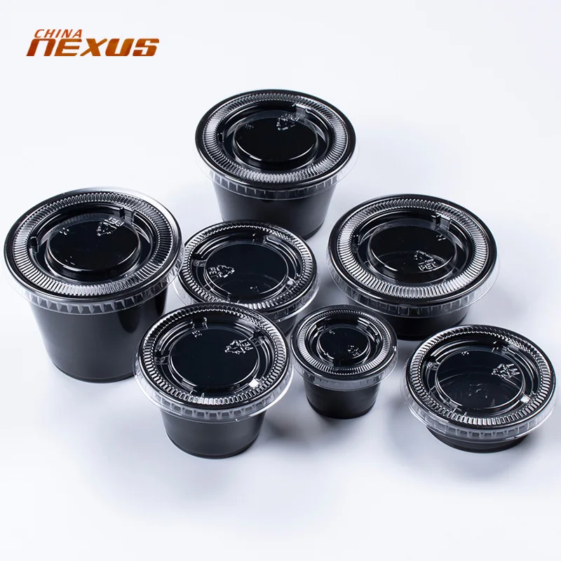Disposable Pp Plastic Sauce Cup With Pet Lid,Plastic Take Away Soy