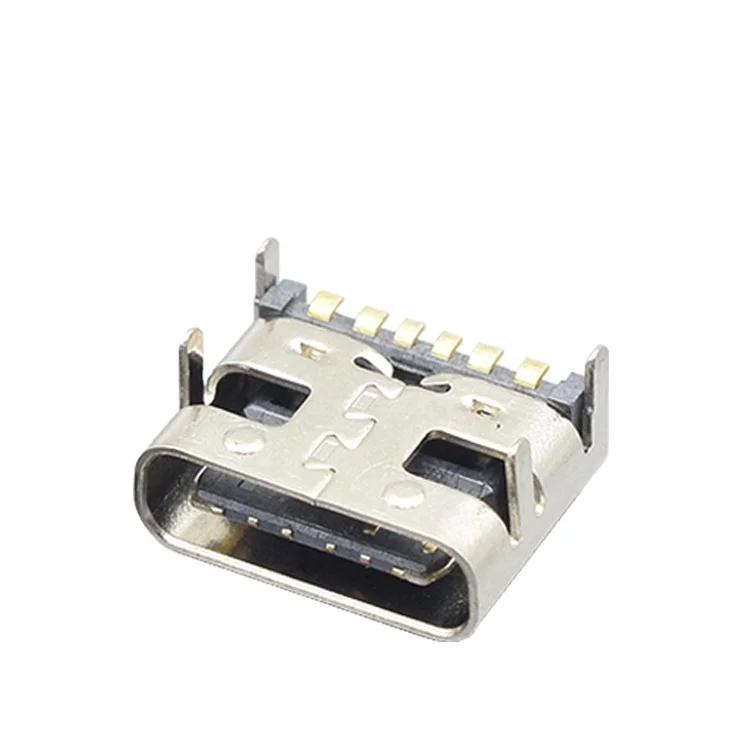 

Type c USB 3.0 female usb connector with 6 pin for charge usb c connector 6pin