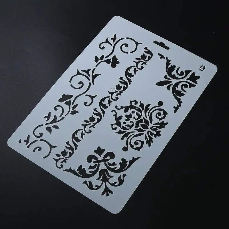 Hollow Lase Stencils for DIY Scrapbooking Photo Album Journal Painting Template Pochoir Walls Arts and Crafts Drawing Tool