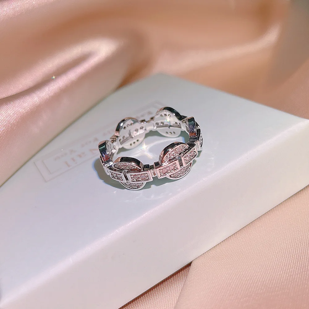 

Creativity jewelry KYRA01463 New arrival elegance design shine zircon ring for women, Silver