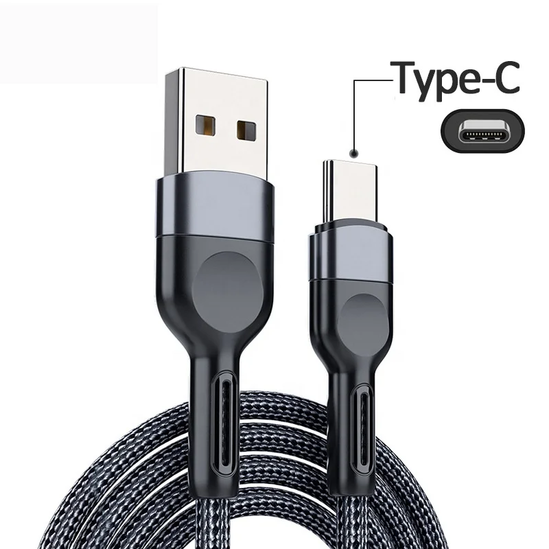 

Wholesale Charging Cable Nylon Braided Aluminum Alloy USB Cable Mobile Phone Fast Charging USB Data Cable Type C