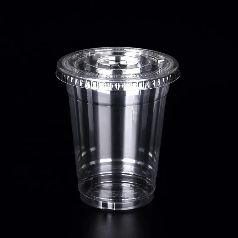 
PET Clear Plastic Drinking Cup Juice Disposable Cup 12oz 