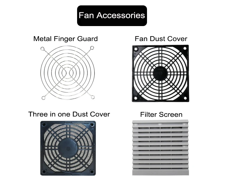 85*85mm Ventilation Industrial Brushless Fan Grille Cooling Fan Filter
