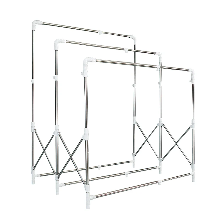 

Hot Selling Garment retail display heavy duty hanging clothes rack, White