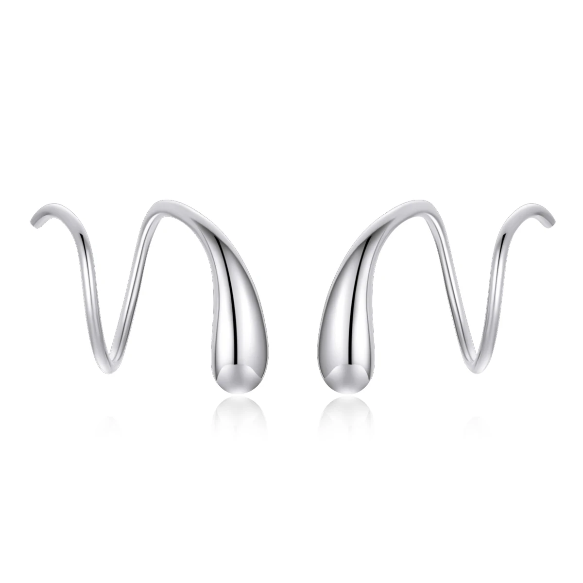 SCE1130 Elegant jewelry for girls 925 sterling silver wave earrings