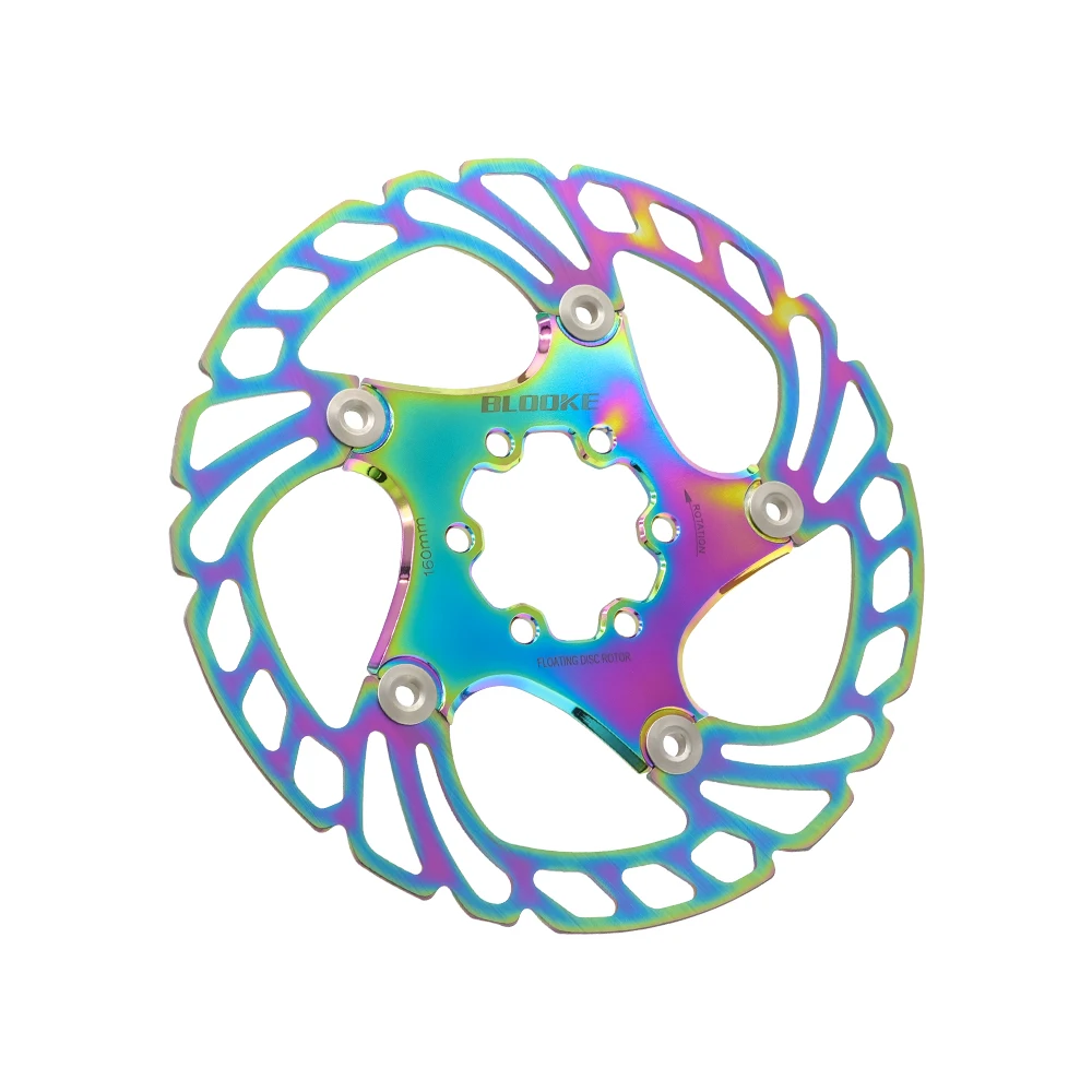 

BLOOKE Best Selling Colorful Hollow out Floating Heat Dissipation Bicycle 203Mm Mtb Disc Brake Set Rotor