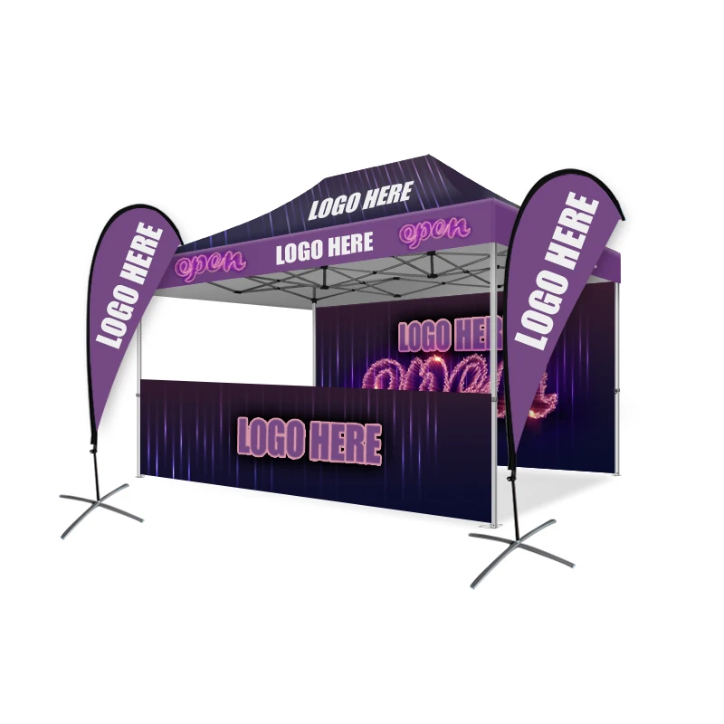 Custom Outdoor Pop-Up Aluminium Folding Beach Tent for Advertising for Trade Shows and Events