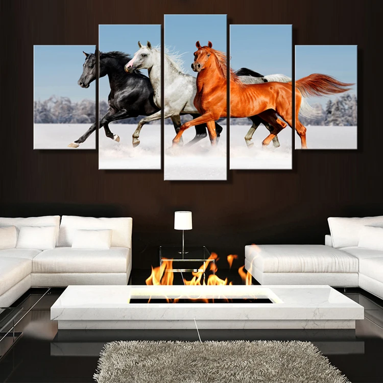 HD printed canvas art animals decorative horses wall art picture home decoration 