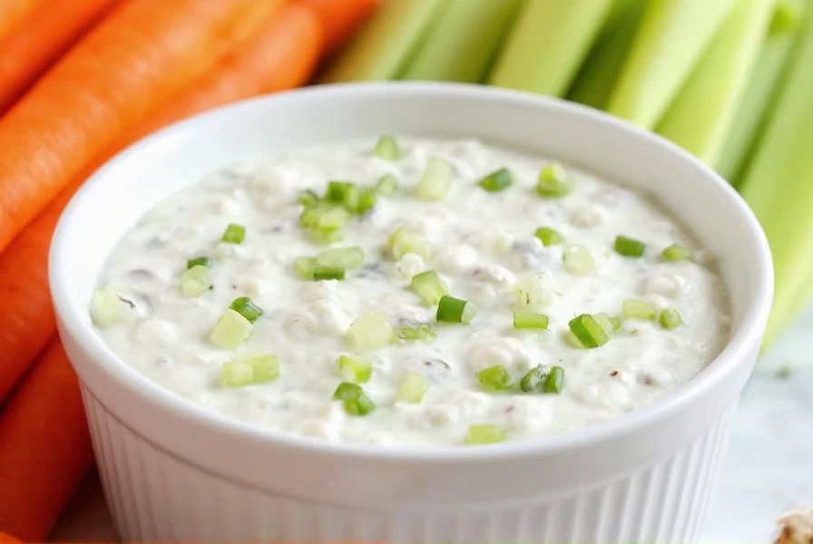 Homemade sour cream and onion dip ingredients arranged neatly on counter