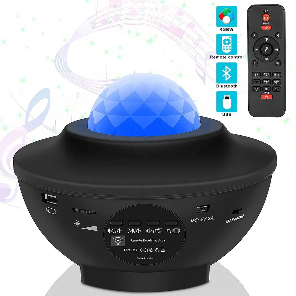 2020 Hot Sale Starry Projector Light Star Night Light Projector Lamp Room Starry Projector With Bluetooth Speaker