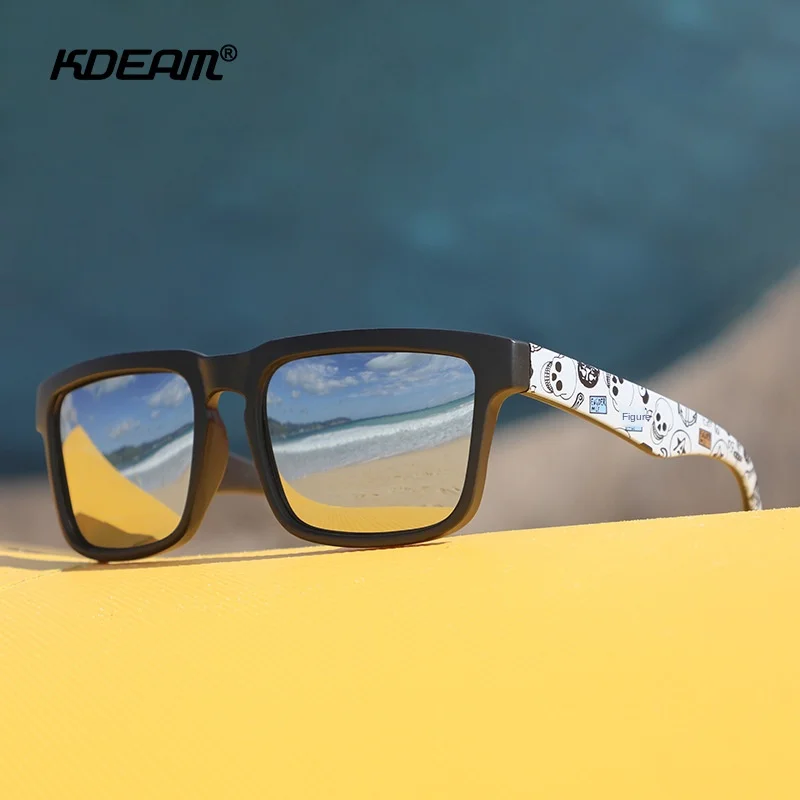 

KDEAM Brand High Quality Light Weight Polarized Sunglasses Square Mirror UV400 Unisex Glasses Metal Hinge Sunglass KD2501