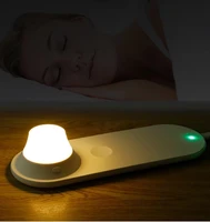 

2020 trend 2 coil wireless charger custom logo with LED lamp wireless fast charger