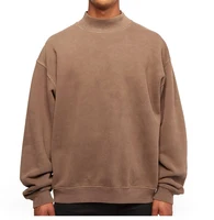 

OEM High quality 100% cotton fleece heavy weight oversized mock men's hoodies & sweatshirts