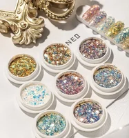 

Beauty 2019 new arrival Colorful Nail sequins crystals nail powder flash pixie nail art decoration