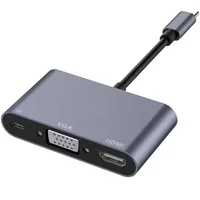 

Professional Manufacturer OEM 10Gbps C 3 in 1 USB 3.1 Type-C To PD Charger HDMI VGA Adapter Converter For Computer Laptop