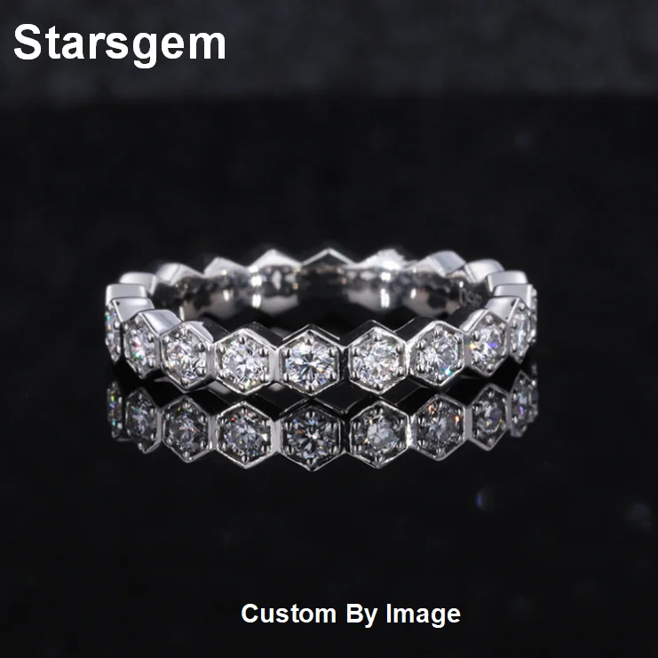 

Starsgem Special Design Diamond Hexagonal Rings Gifts For Women