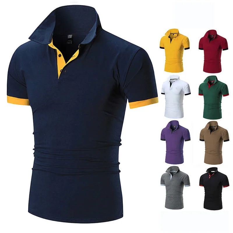 

Men's Polo Shirts Casual Short Sleeve Polo Shirt Men Fashion Embroidery Business Men's Thin Polo Shirt