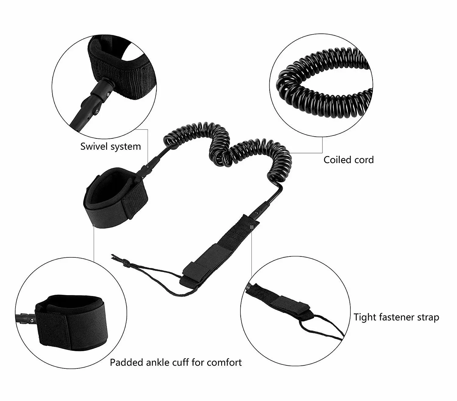 10 Inch Sup Surfboard Leash For Surfing,Surf Accessories Set Buy 7mm