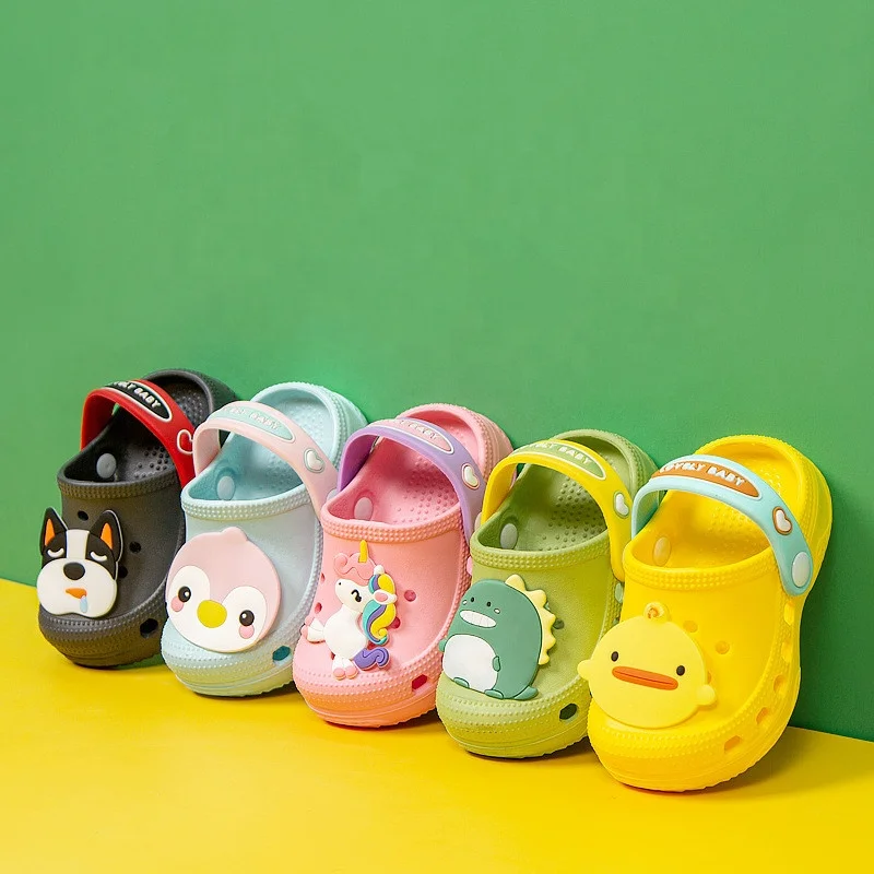 

UTUNE Children's Slipper Kids Shoes for Boys Girls Lightweight Non Slip Hole Shoes Toddler Outdoor Beach Slippers, 4 colors