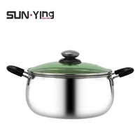 

18 cm Cooking milk pot Stainless Steel sauce pan swiss pro Cookware Set soup and stock pot with double Bakelite handles