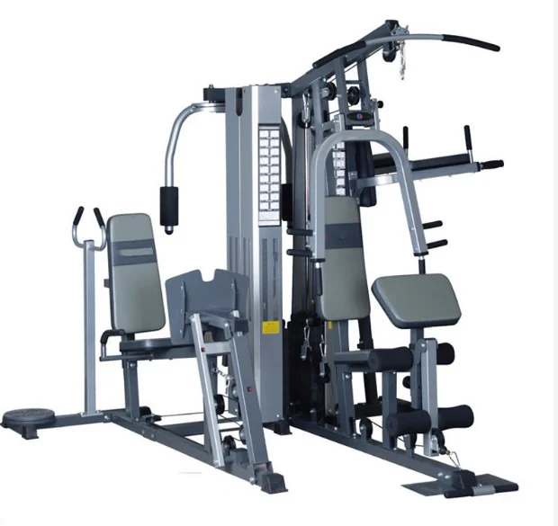 

Good Price Gym equipment Multi-function 5 Station standing integrated equipment, Black