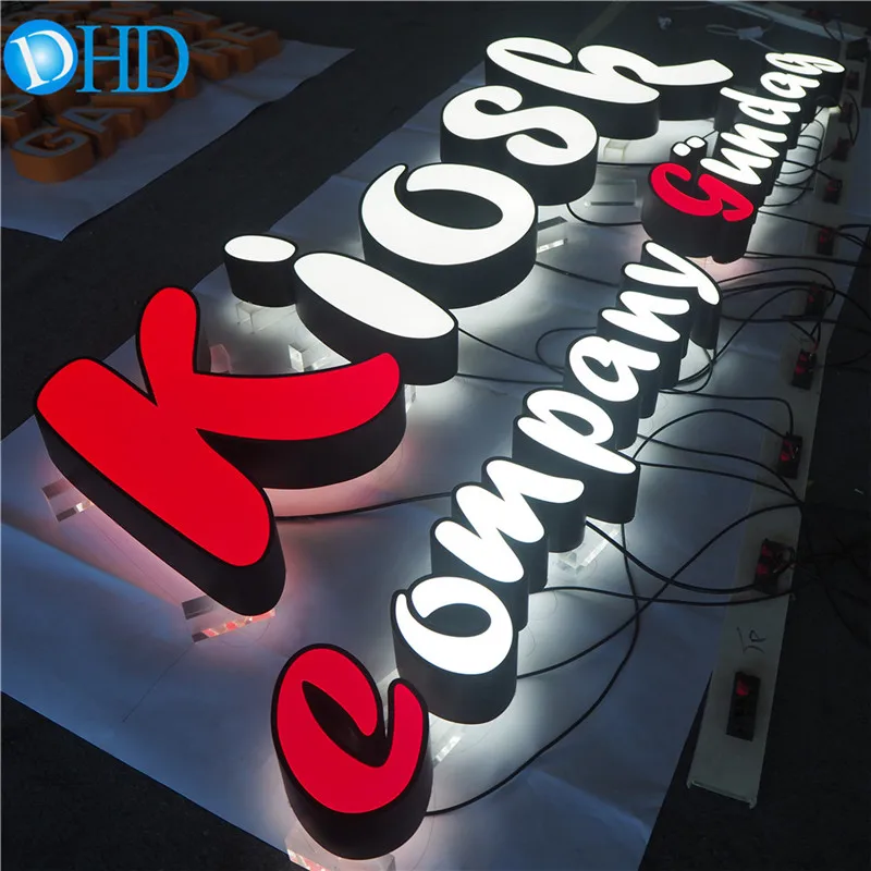 Manufacturer Customized Storefront Acrylic Led Letter Signboard with led lights