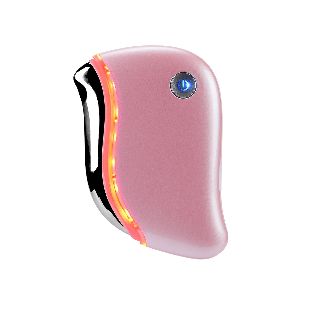 

LED Red blue Light Therapy Tool for Eye Ultrasonic ionic Face Scraping Electric Gua Sha Massager Tool