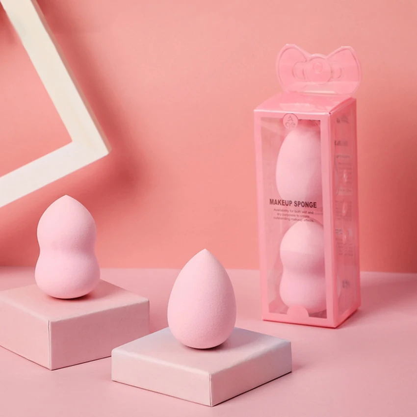 

Portable Travel Size Wholesale Latex Free Powder Foundation Blending Makeup Sponge, Colorful