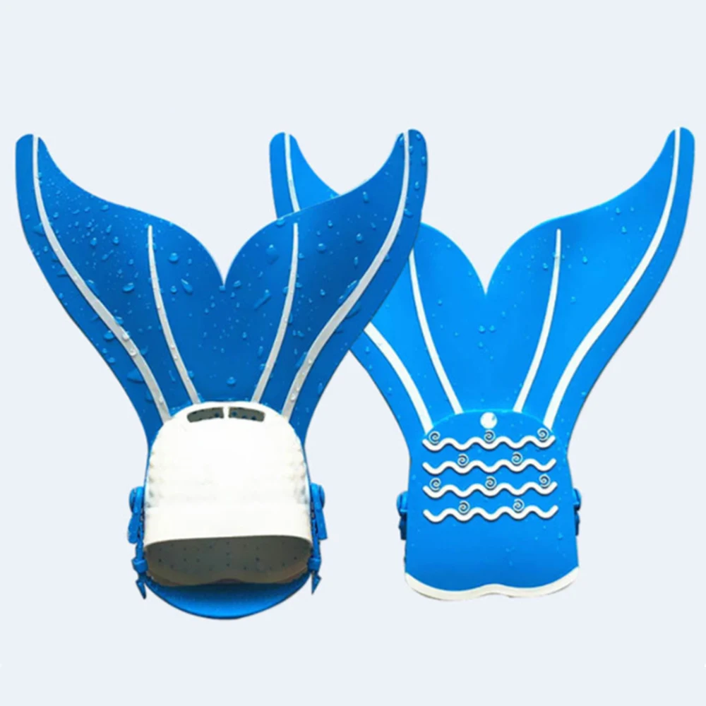 

Newbility PP kids mermaid fin flippers open heelfins snorkel fins adjustable strap