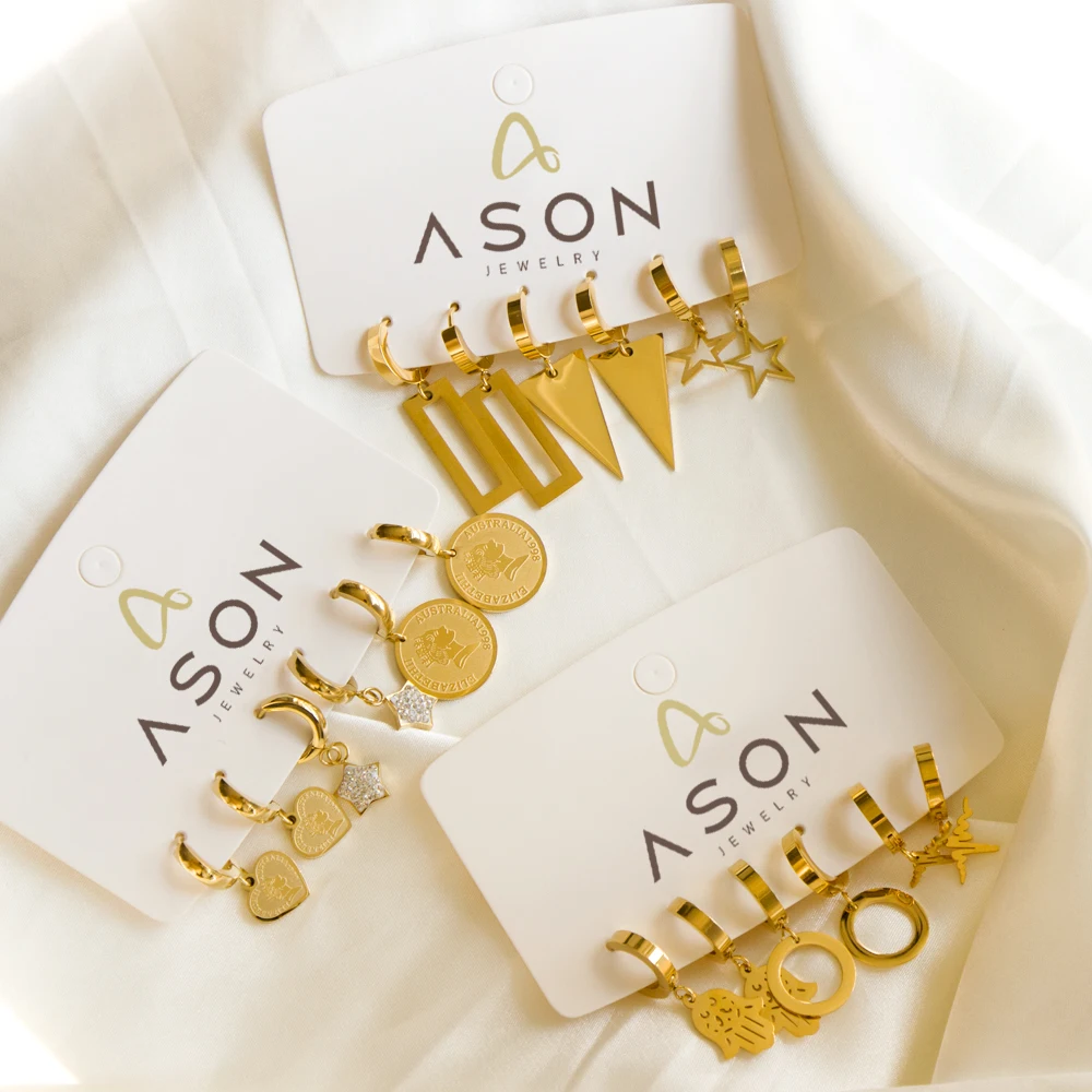 

New arrival 18k gold plated hot selling stainless steel zircon hoop earring for women