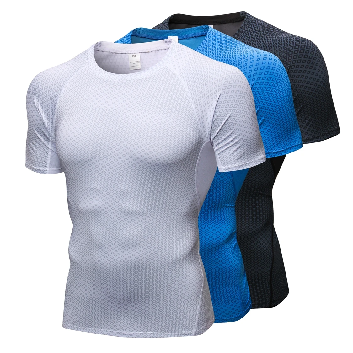 

Custom Short Sleeve Sports Tops Seamless Dry Fit Sports Mens Compression Gym Wear Men Gym Tights