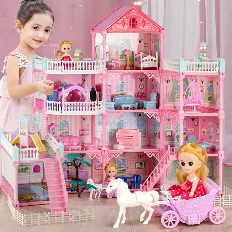6 PCS Birthday Gift Playset Princes Doll Toy Gift Box Toy 