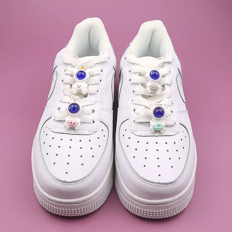 

Wholesale Cute Cartoon Astronauts Sneakers Charms Accessories Shoes Decorations DIY Buckle Accessories Charms for Nike Air, Green