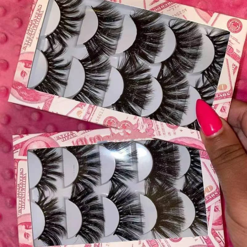 

wholesale eyelashes 3d faux mink lashes3d wholesale vendor  faux mink eyelashes with private label, Black