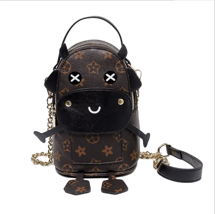 

2021 new lady bag cute calf pattern fashion chain shoulder bag messenger bag