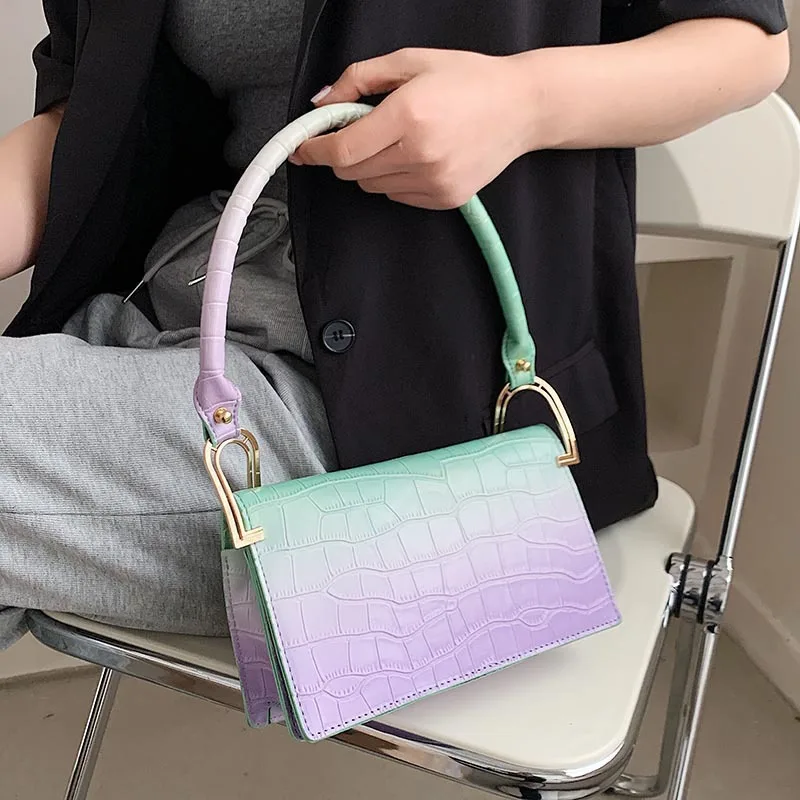 

2021 new summer wholesale Gradient luxury crossbody women hand bags ladies handbags