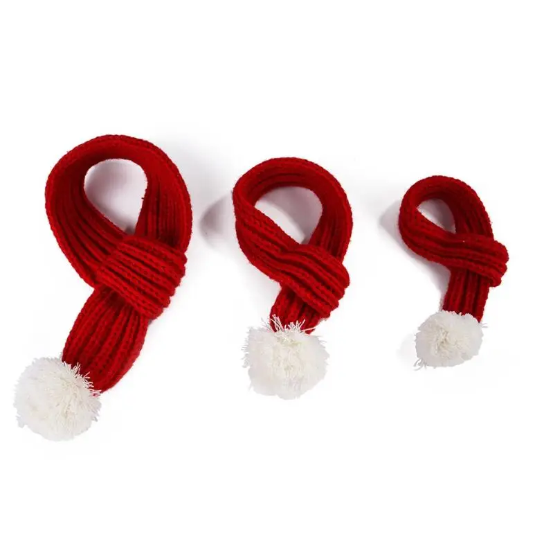 

Wholesale cute fashion pet dogs puppy knitting Christmas new year scarf, Optional or custom