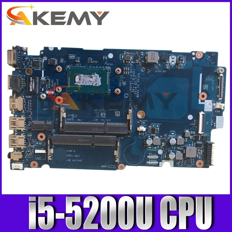 

Original Laptop motherboard For DELL Latitude L3450 i5-5200U Mainboard CN-0HKKT5 0HKKT5 LA-B071P SR23Y DDR3