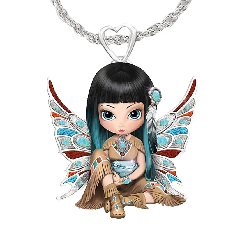 

Exquisite Angel Necklace Cartoon Pendant Cute Jewelry Jewelry Cute Elf Necklace