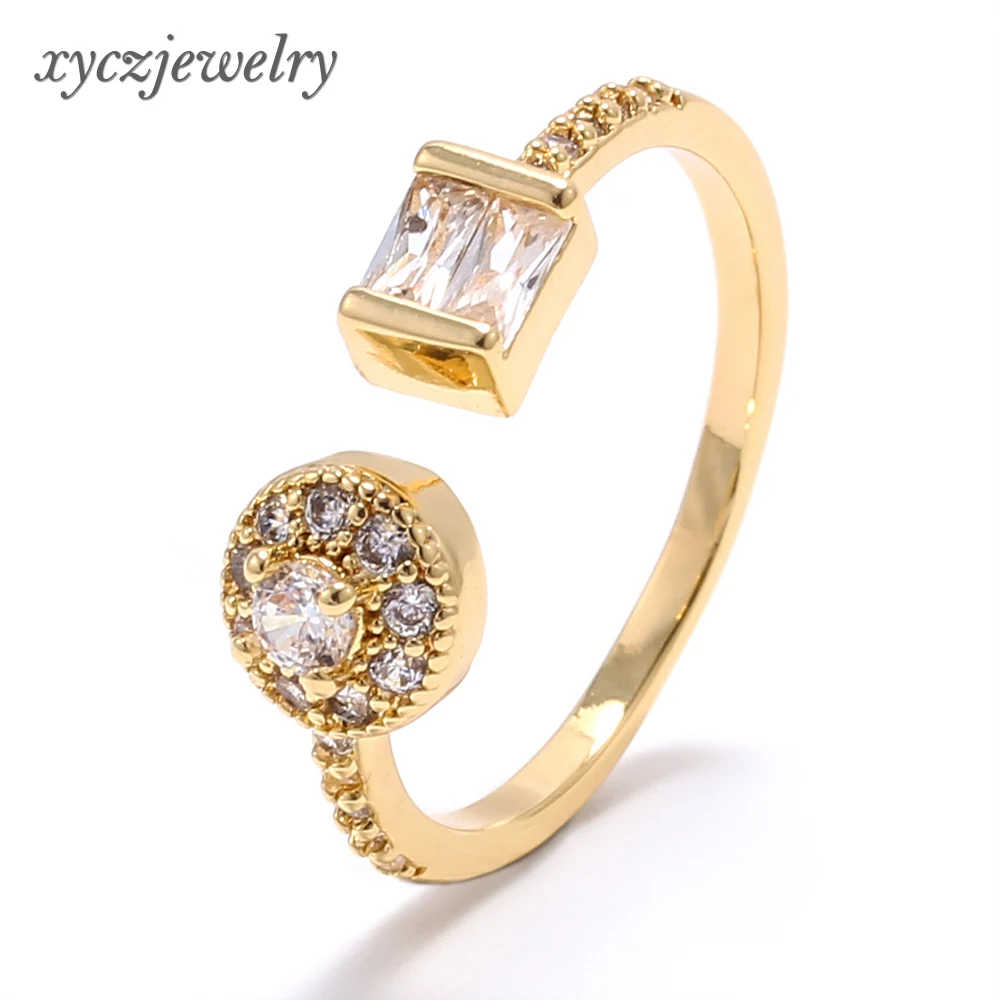 

XingYu Jewelry 2021 New Brazil Style Gold Plated CZ Brass Open Rings