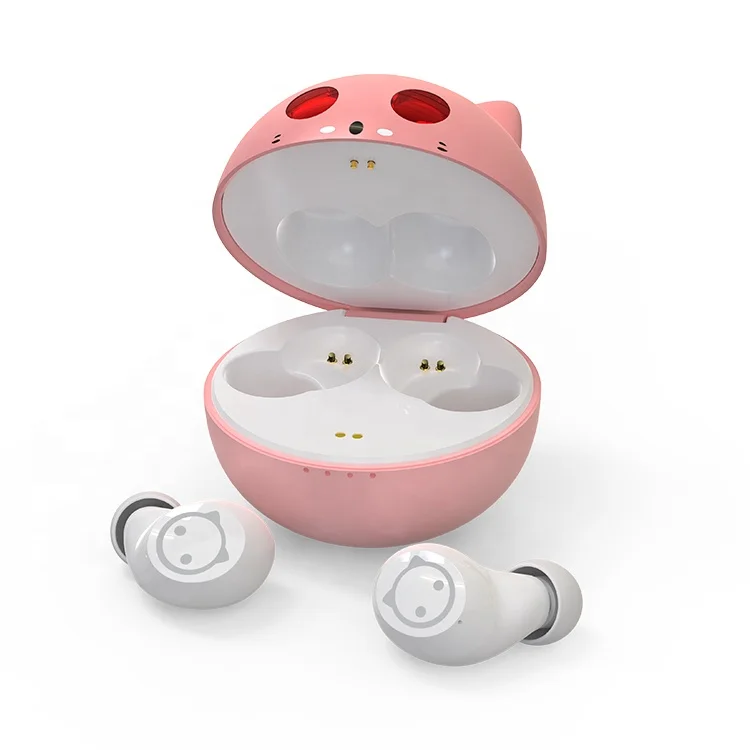 

2021 new arrival wireless headphone earpod wireless headset with kiti cat charging case