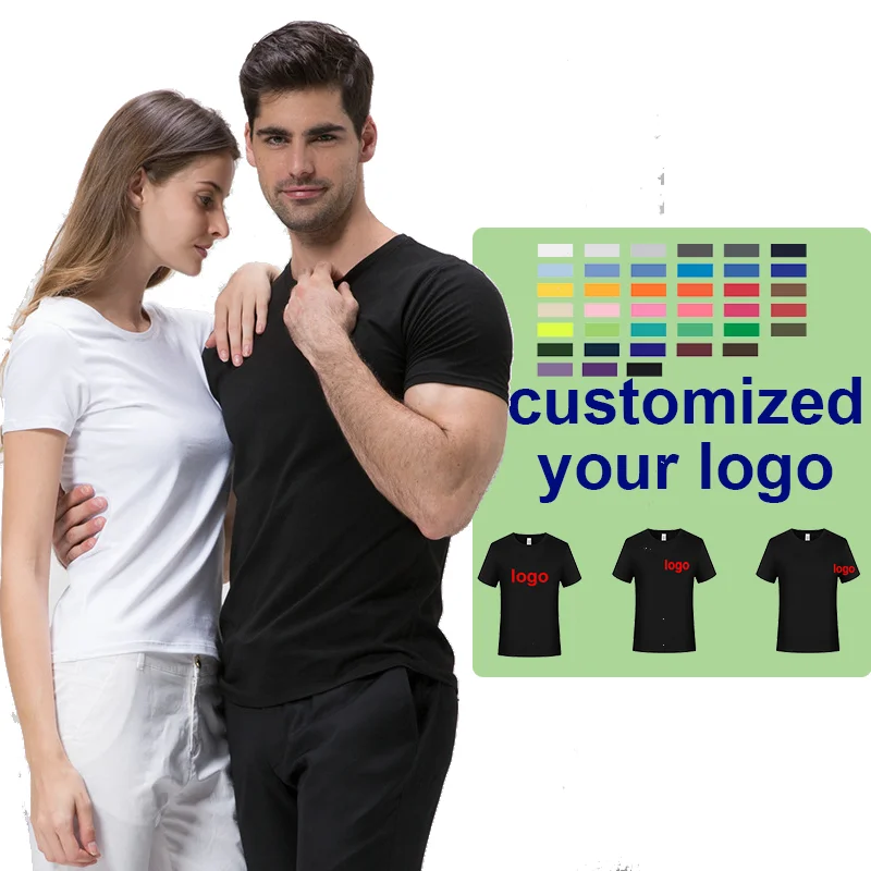 

wholesale round Neck Custom T-Shirt plus size 100% Cotton Custom LOGO Printing Plain White T shirts for Men, Black, blue, grey, biege, dark blue, dark grey