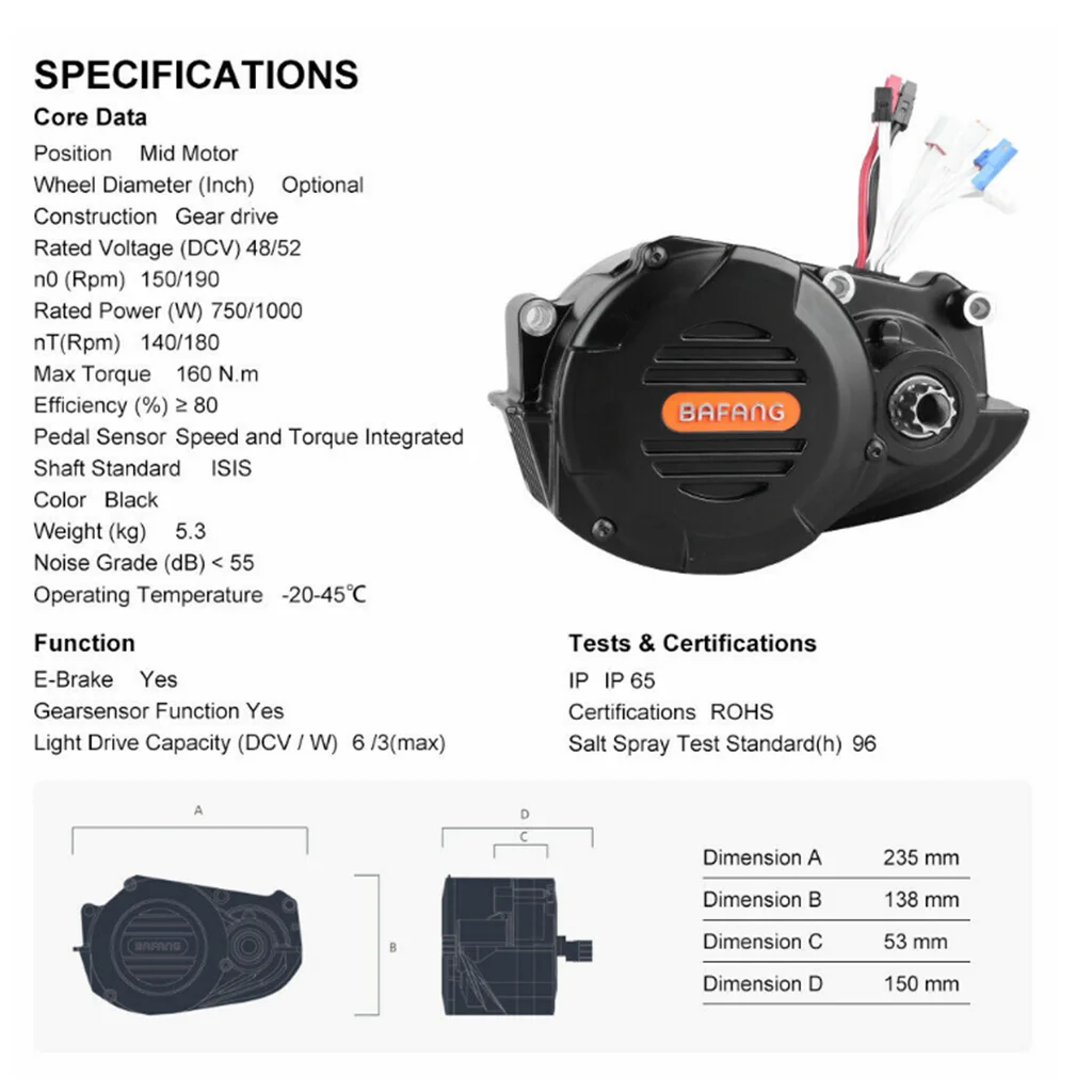 bafang torque sensing mid drive