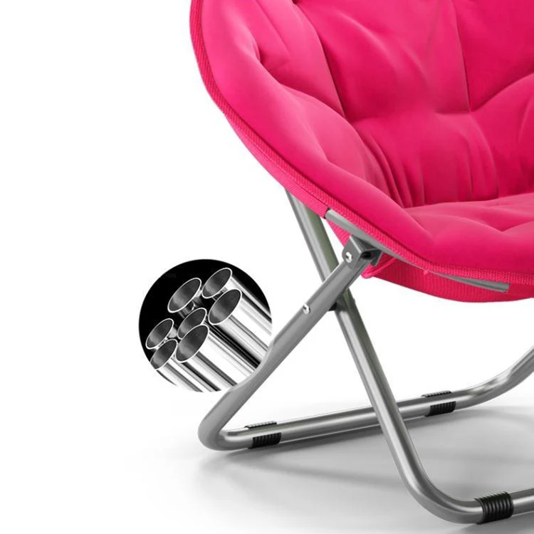 Colorful Aluminum Saucer Moon Chair For Indoor Outdoor Leisure Time